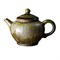 Мастеровой чайник ручной работы, жёлтая глина с зелёной глазурью, 180 мл, Тайвань - фото 5668